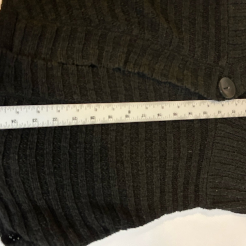 Charter Club Black one-button Short Sleeve Cardigan - Picture 6 of 7